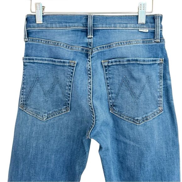 MOTHER Lhasa Love The Mid Rise Rider Ankle Cropped Straight Jeans, Size 27 - Picture 11 of 15